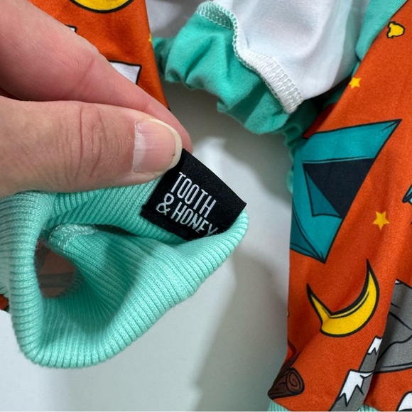 Tooth & Honey Pitbull Dog Pajamas Camping Theme - Picture 3 of 5